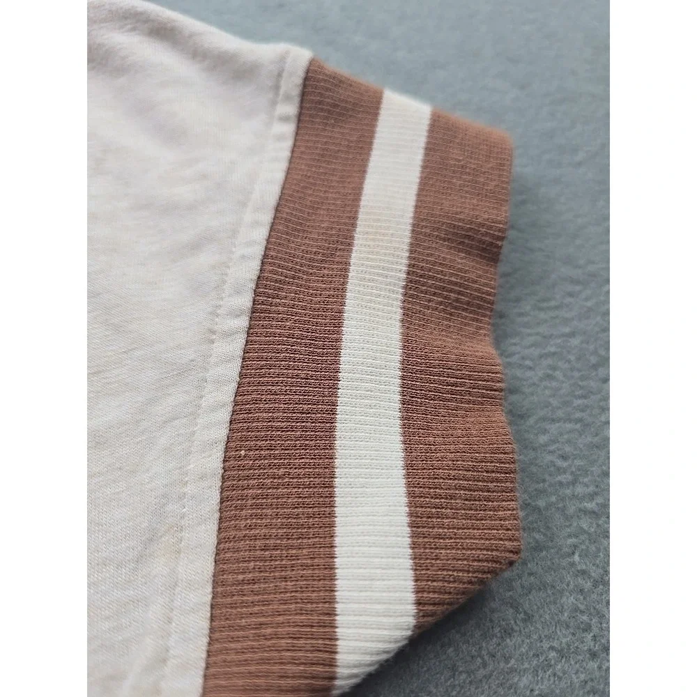 Matilda Jane Enchanted Garden‎ Walk The Talk White Brown Knit Tee Shirt 10